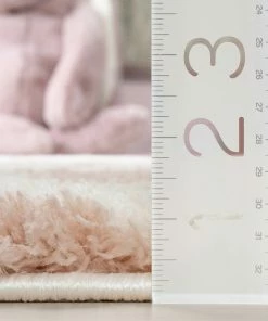 Well Woven Hearts Modern Heart Pattern Ivory Pink Thick & Ultra Soft Kids Rug