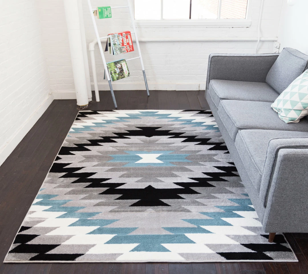 Well Woven Global Navajo Grey Southwestern Geometric 2'3" X 7'3" Runner Rug 2 Well Woven Global Navajo Grey Southwestern Geometric 2'3" X 7'3" Runner Rug