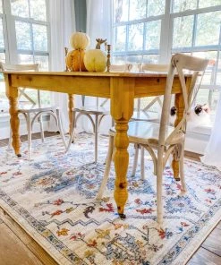 Well Woven Global Bingley Traditional Medallion Pattern Ivory Farmhouse Rug