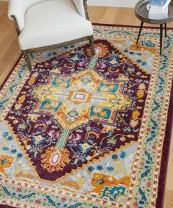 Well Woven Celesita Purple Traditional Vintage Rug