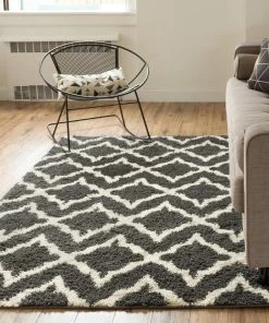 Well Woven Linx Geometric Grey Modern Rug