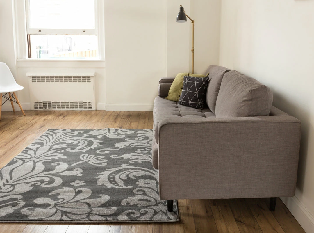 Well Woven Rosetta Grey Modern Rug Grey & Silver 4 Well Woven Rosetta Grey Modern Rug Grey & Silver