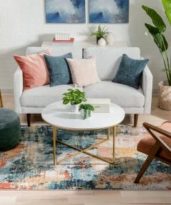 Well Woven Vintage Vento Bohemian Modern Abstract Distressed Multi Rug