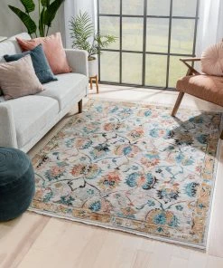 Well Woven Ivy Bohemian Vintage Oriental Botanical Beige Rug