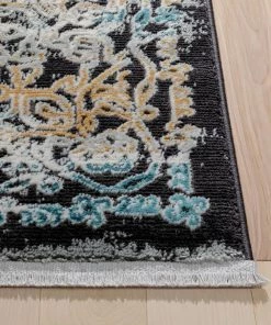 Well Woven Maura Bohemian Vintage Medallion Oriental Black Rug
