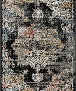 Well Woven Maura Bohemian Vintage Medallion Oriental Black Rug