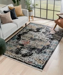 Well Woven Maura Bohemian Vintage Medallion Oriental Black Rug