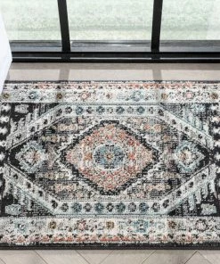 Well Woven Global Julita Vintage Bohemian Aztec Tribal Black Rug