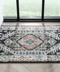 Well Woven Global Julita Vintage Bohemian Aztec Tribal Black Rug