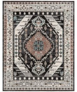 Well Woven Global Julita Vintage Bohemian Aztec Tribal Black Rug