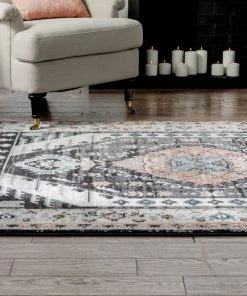 Well Woven Global Julita Vintage Bohemian Aztec Tribal Black Rug