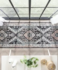 Well Woven Global Julita Vintage Bohemian Aztec Tribal Black Rug