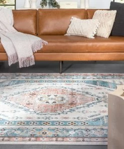 Well Woven Jane Vintage Bohemian Aztec Tribal Blue Rug Global 22 Well Woven Jane Vintage Bohemian Aztec Tribal Blue Rug Global