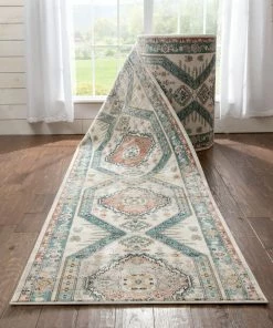 Well Woven Vintage Julita Custom Size Runner Medallion Oriental Blue Choose Your Width X Choose Your Length Hallway Runner Rug