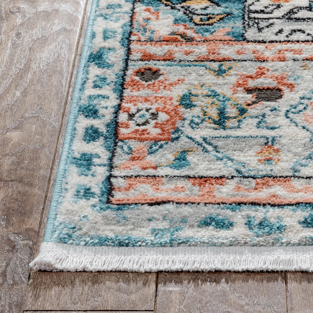 Well Woven Manor Vintage Bohemian Medallion Oriental Blue Rug 4 Well Woven Manor Vintage Bohemian Medallion Oriental Blue Rug
