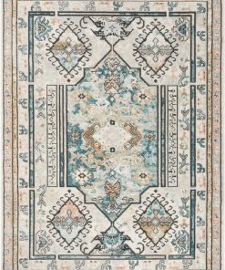 Well Woven Valeria Bohemian Vintage Oriental Botanical Blue Rug