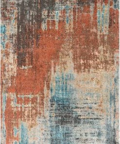 Well Woven Regen Bohemian Modern Abstract Distressed Multi Rug