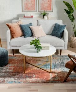 Well Woven Regen Bohemian Modern Abstract Distressed Multi Rug