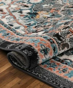 Well Woven Minos Vintage Bohemian Oriental Floral Black Rug