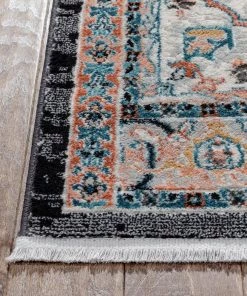 Well Woven Minos Vintage Bohemian Oriental Floral Black Rug