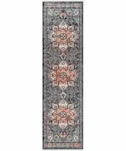 Well Woven Minos Vintage Bohemian Oriental Floral Black Rug