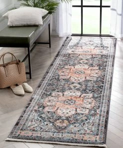 Well Woven Minos Vintage Bohemian Oriental Floral Black Rug