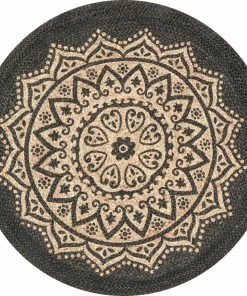 Well Woven Kiera Bohemian Tribal Hand-Braided Jute Black Natural Rug Jute + Natural 21 Well Woven Kiera Bohemian Tribal Hand-Braided Jute Black Natural Rug Jute + Natural