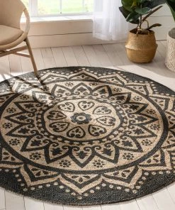 Well Woven Kiera Bohemian Tribal Hand-Braided Jute Black Natural Rug Jute + Natural 29 Well Woven Kiera Bohemian Tribal Hand-Braided Jute Black Natural Rug Jute + Natural