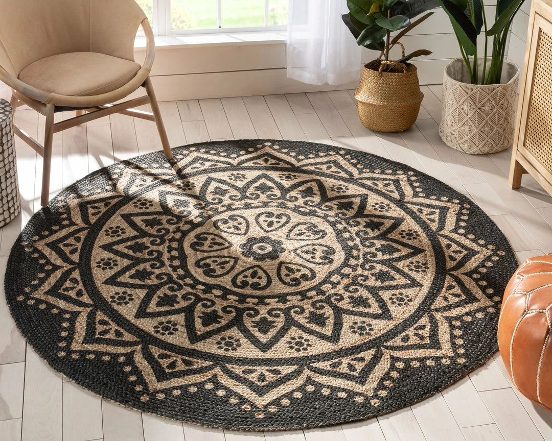 Well Woven Kiera Bohemian Tribal Hand-Braided Jute Black Natural Rug Jute + Natural 14 Well Woven Kiera Bohemian Tribal Hand-Braided Jute Black Natural Rug Jute + Natural