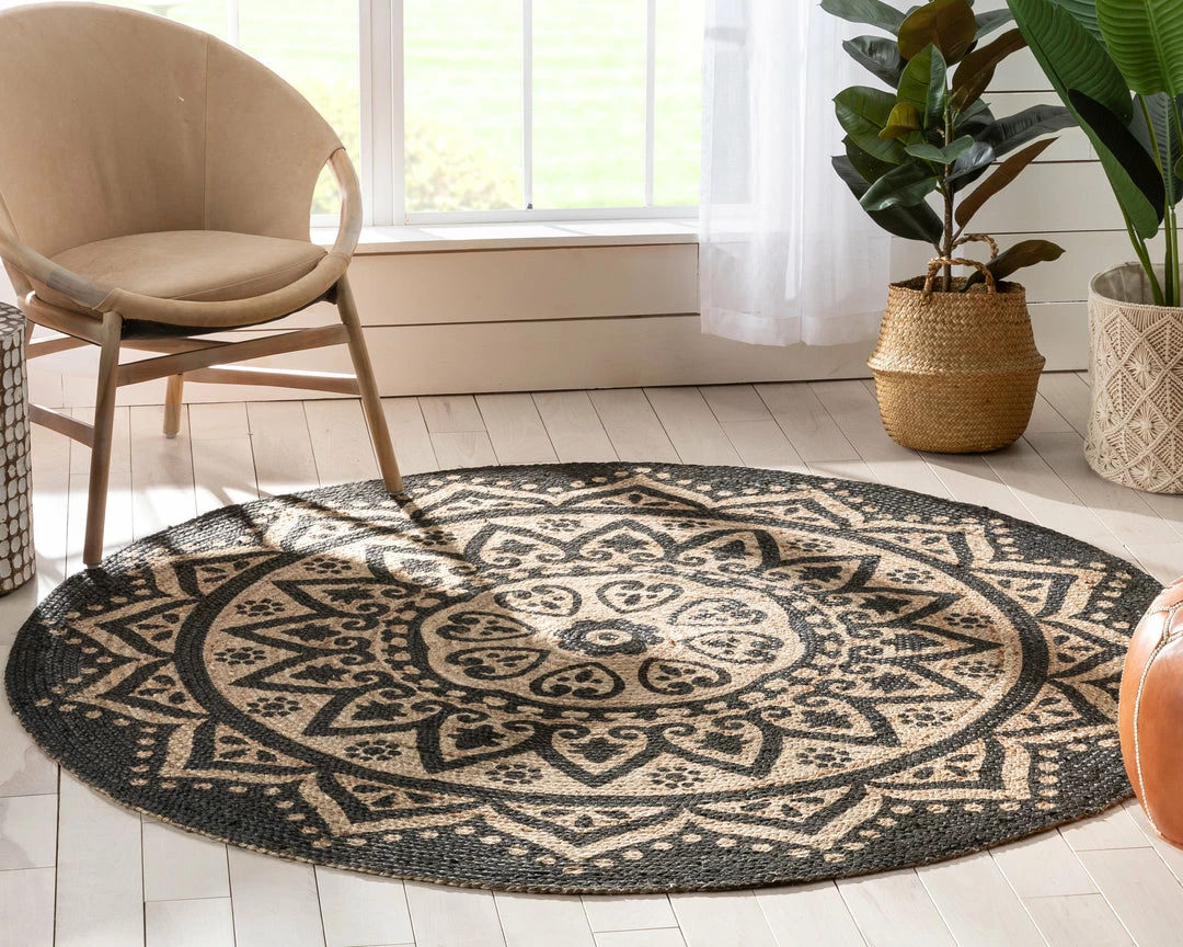 Well Woven Kiera Bohemian Tribal Hand-Braided Jute Black Natural Rug Jute + Natural 15 Well Woven Kiera Bohemian Tribal Hand-Braided Jute Black Natural Rug Jute + Natural
