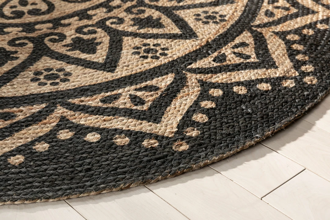 Well Woven Kiera Bohemian Tribal Hand-Braided Jute Black Natural Rug Jute + Natural 16 Well Woven Kiera Bohemian Tribal Hand-Braided Jute Black Natural Rug Jute + Natural