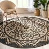Well Woven Kiera Bohemian Tribal Hand-Braided Jute Black Natural Rug Jute + Natural