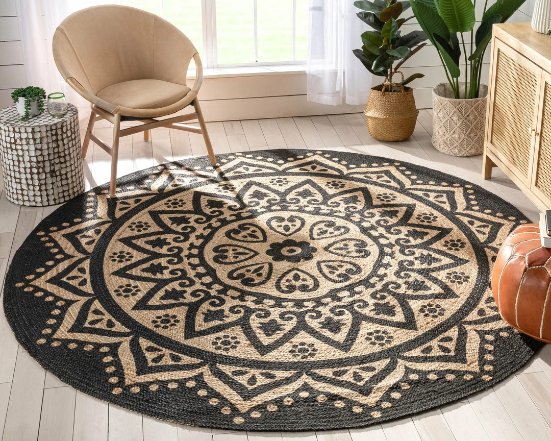 Well Woven Kiera Bohemian Tribal Hand-Braided Jute Black Natural Rug Jute + Natural 1 Well Woven Kiera Bohemian Tribal Hand-Braided Jute Black Natural Rug Jute + Natural
