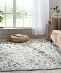 Well Woven Global Metonia Vintage Oriental Floral Ivory Rug