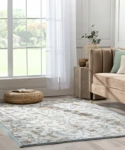 Well Woven Global Metonia Vintage Oriental Floral Ivory Rug