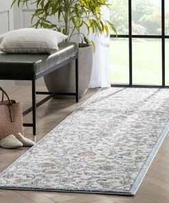Well Woven Global Metonia Vintage Oriental Floral Ivory Rug