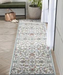 Well Woven Global Metonia Vintage Oriental Floral Ivory Rug