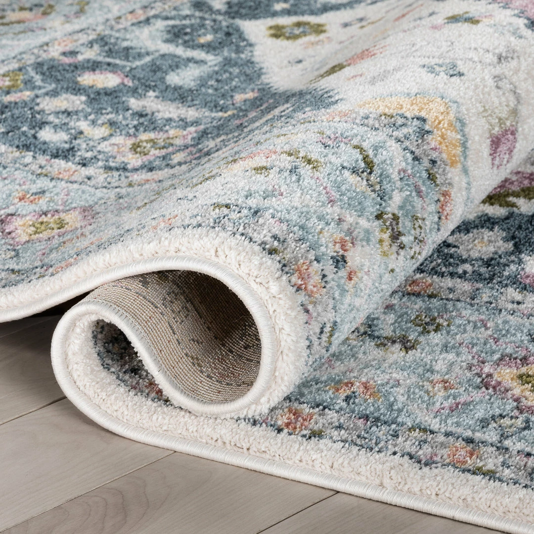 Well Woven Maude Vintage Medallion Oriental Blue Blush Rug Global 8 Well Woven Maude Vintage Medallion Oriental Blue Blush Rug Global