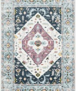 Well Woven Maude Vintage Medallion Oriental Blue Blush Rug Global