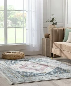 Well Woven Maude Vintage Medallion Oriental Blue Blush Rug Global 19 Well Woven Maude Vintage Medallion Oriental Blue Blush Rug Global
