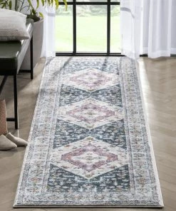 Well Woven Maude Vintage Medallion Oriental Blue Blush Rug Global 23 Well Woven Maude Vintage Medallion Oriental Blue Blush Rug Global