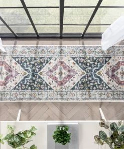 Well Woven Maude Vintage Medallion Oriental Blue Blush Rug Global 27 Well Woven Maude Vintage Medallion Oriental Blue Blush Rug Global