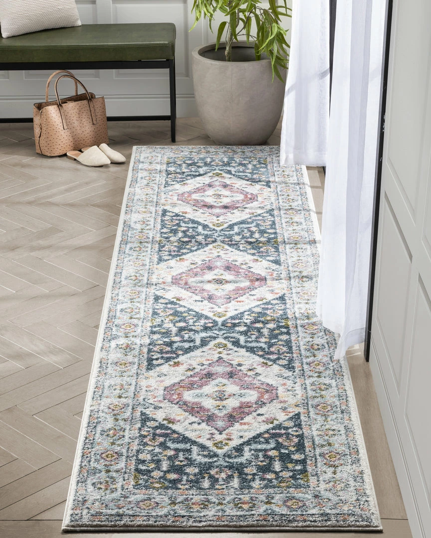 Well Woven Maude Vintage Medallion Oriental Blue Blush Rug Global 11 Well Woven Maude Vintage Medallion Oriental Blue Blush Rug Global