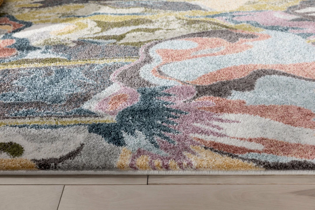 Well Woven Posy Vintage Floral Blue Blush Rug Global 8 Well Woven Posy Vintage Floral Blue Blush Rug Global