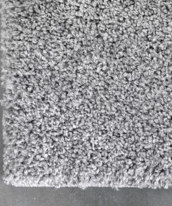 Well Woven Halden Solid Pattern Light Grey Thick Nordic Shag Rug