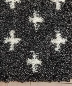 Well Woven Axel Scandinavian Moroccan Lattice Dark Grey Thick Nordic Shag Rug 13 Well Woven Axel Scandinavian Moroccan Lattice Dark Grey Thick Nordic Shag Rug