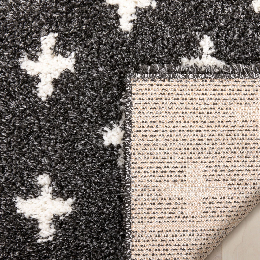 Well Woven Axel Scandinavian Moroccan Lattice Dark Grey Thick Nordic Shag Rug 6 Well Woven Axel Scandinavian Moroccan Lattice Dark Grey Thick Nordic Shag Rug