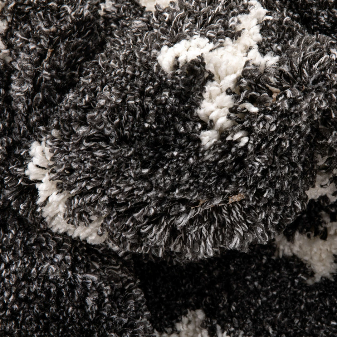 Well Woven Axel Scandinavian Moroccan Lattice Dark Grey Thick Nordic Shag Rug 3 Well Woven Axel Scandinavian Moroccan Lattice Dark Grey Thick Nordic Shag Rug