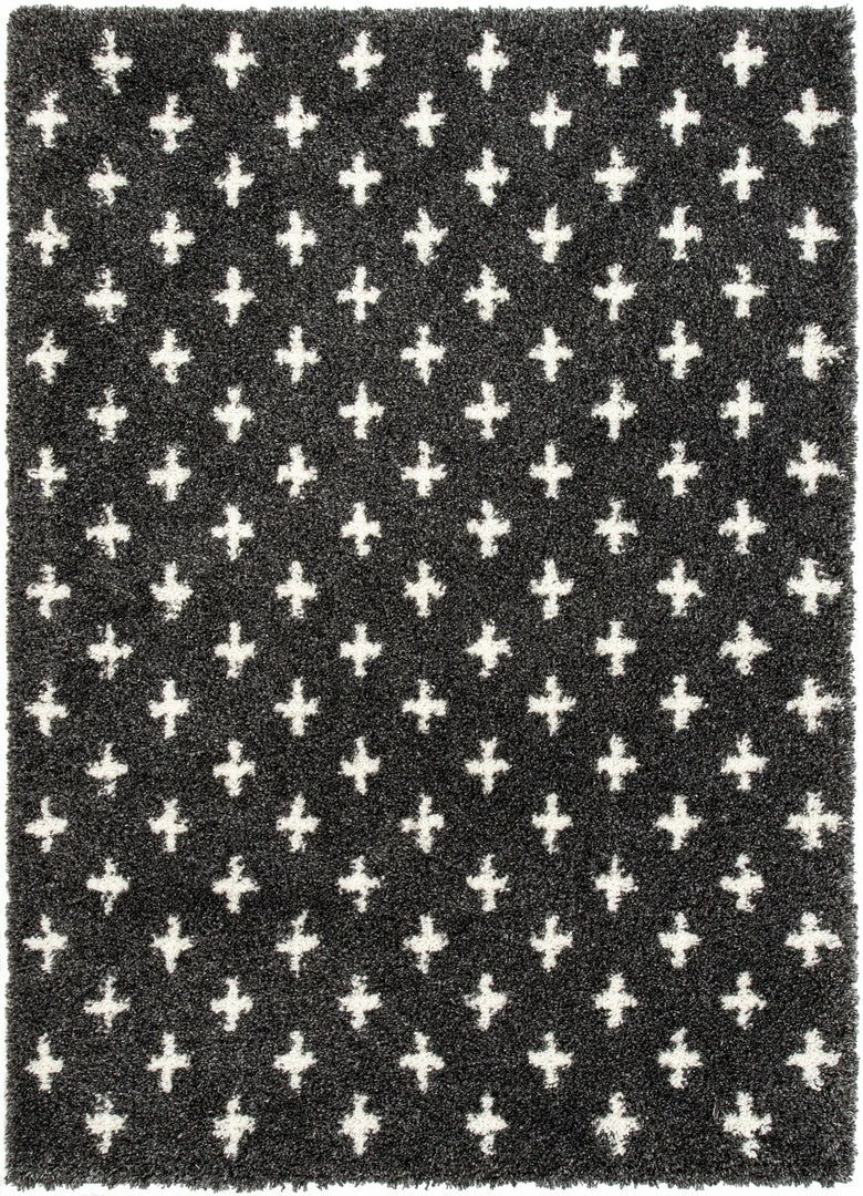 Well Woven Axel Scandinavian Moroccan Lattice Dark Grey Thick Nordic Shag Rug 2 Well Woven Axel Scandinavian Moroccan Lattice Dark Grey Thick Nordic Shag Rug