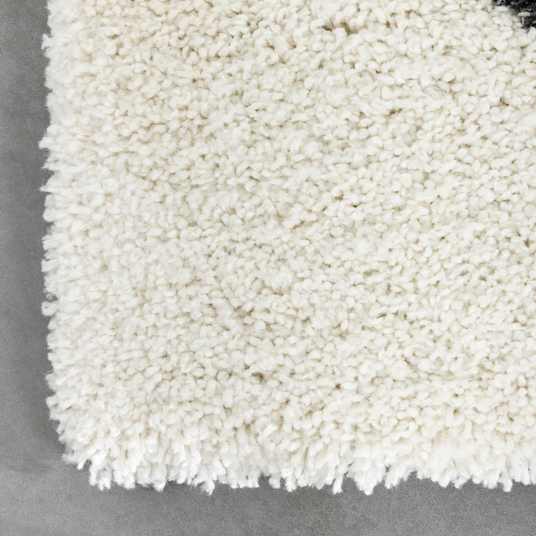 Well Woven Lina Scandinavian Moroccan Lattice Ivory Thick Nordic Shag Rug 5 Well Woven Lina Scandinavian Moroccan Lattice Ivory Thick Nordic Shag Rug